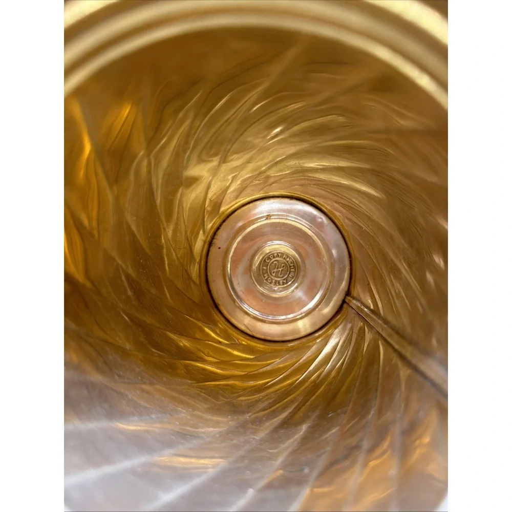Vintage Brass Bucket French Flower Market Vase 7.5